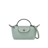 Mini Leather Longchamp Bag - Light Blue