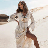 Lilly | Women's Flowy Long Sleeve Boho Maxi Dress