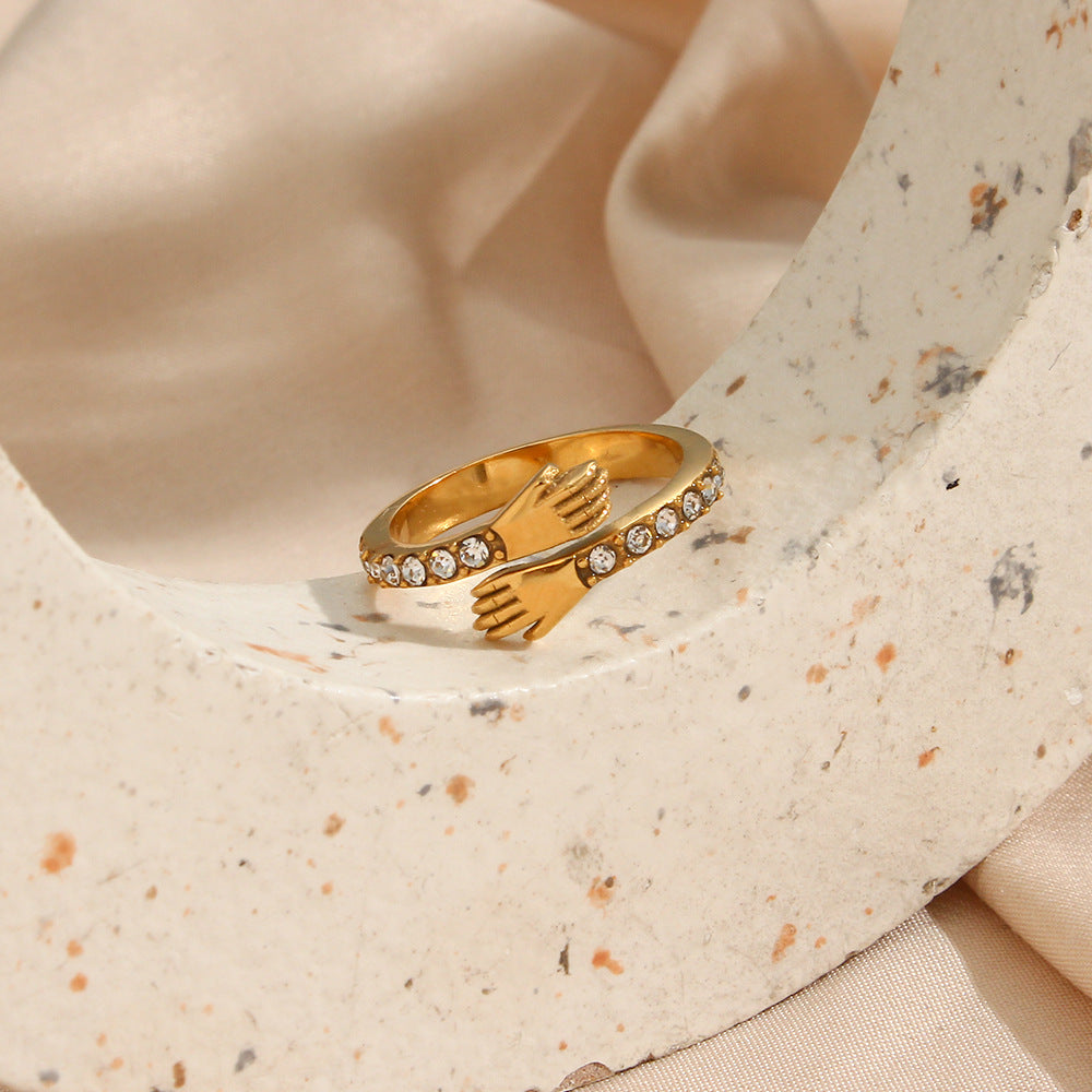 Olivijn gouden ring