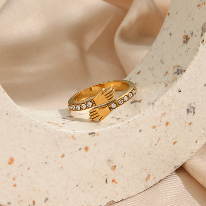 Olivijn gouden ring