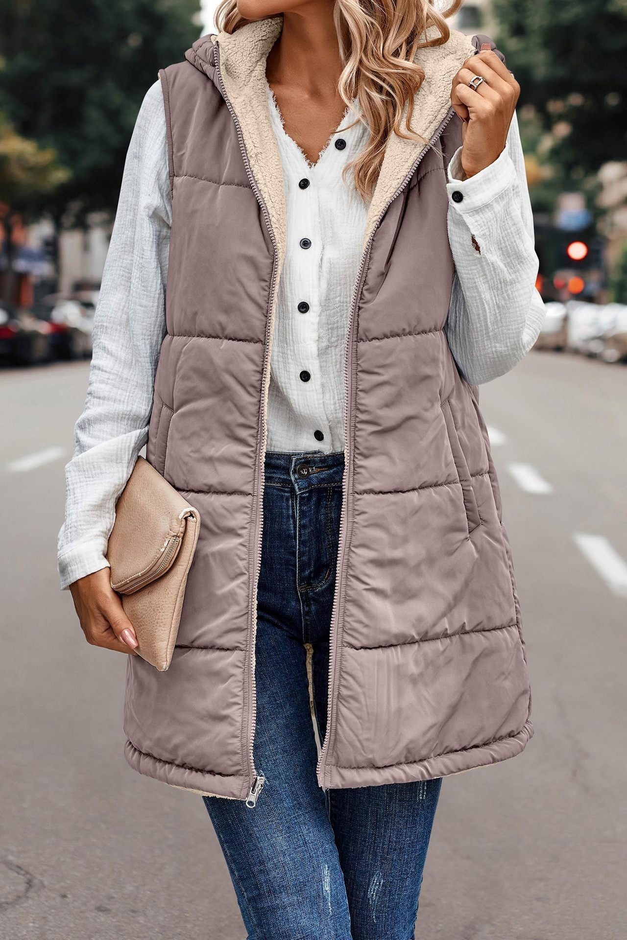 MISHELLE™ - Reversible Warm Hooded Vest