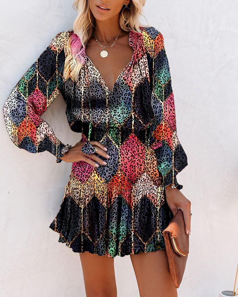 Zoe | Bold Floral Mini Dress for Vibrant Elegance