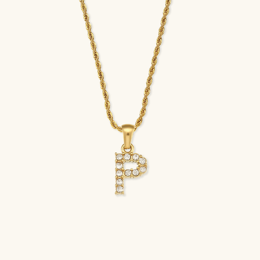 Elaria Letter Initial Diamanten Ketting