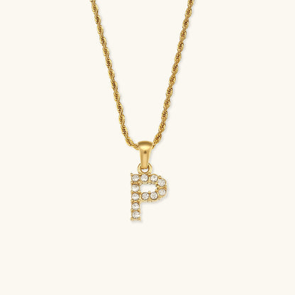 Elaria Letter Initial Diamanten Ketting
