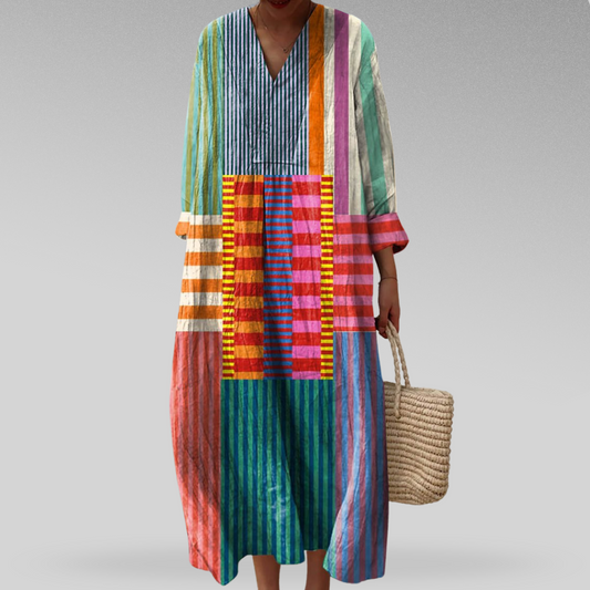 Daisy - Elegant Geometric Summer Dress