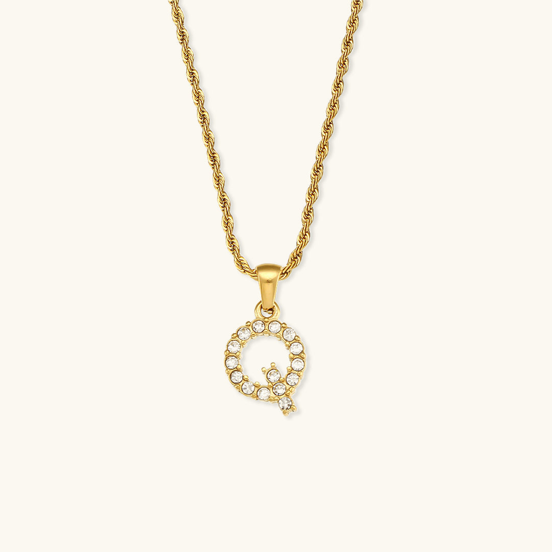 Elaria Letter Initial Diamanten Ketting