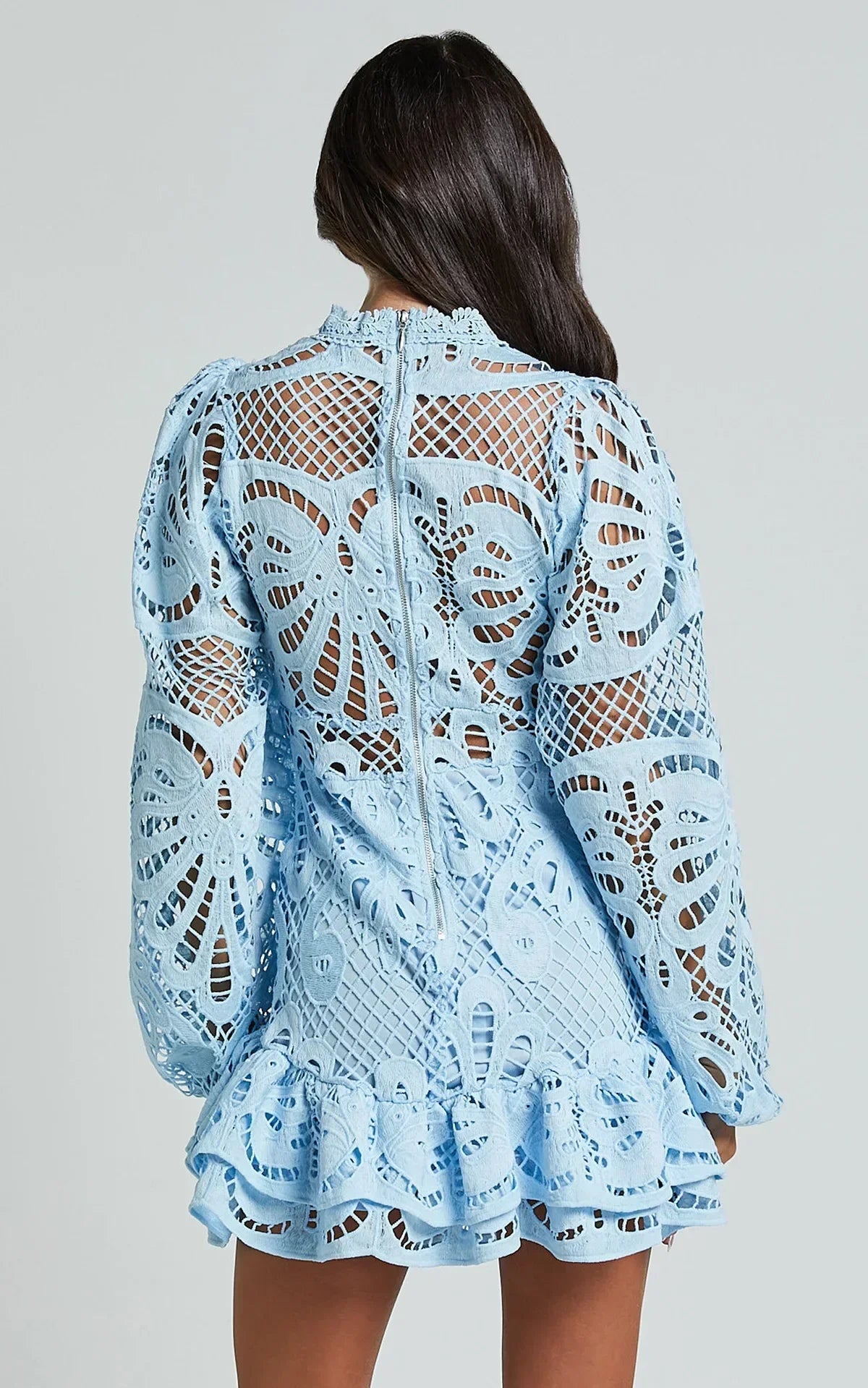 Esme | Elegant Stand Collar Mini Dress