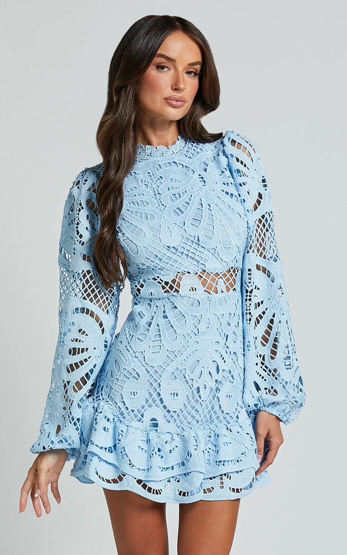 Esme | Elegant Stand Collar Mini Dress