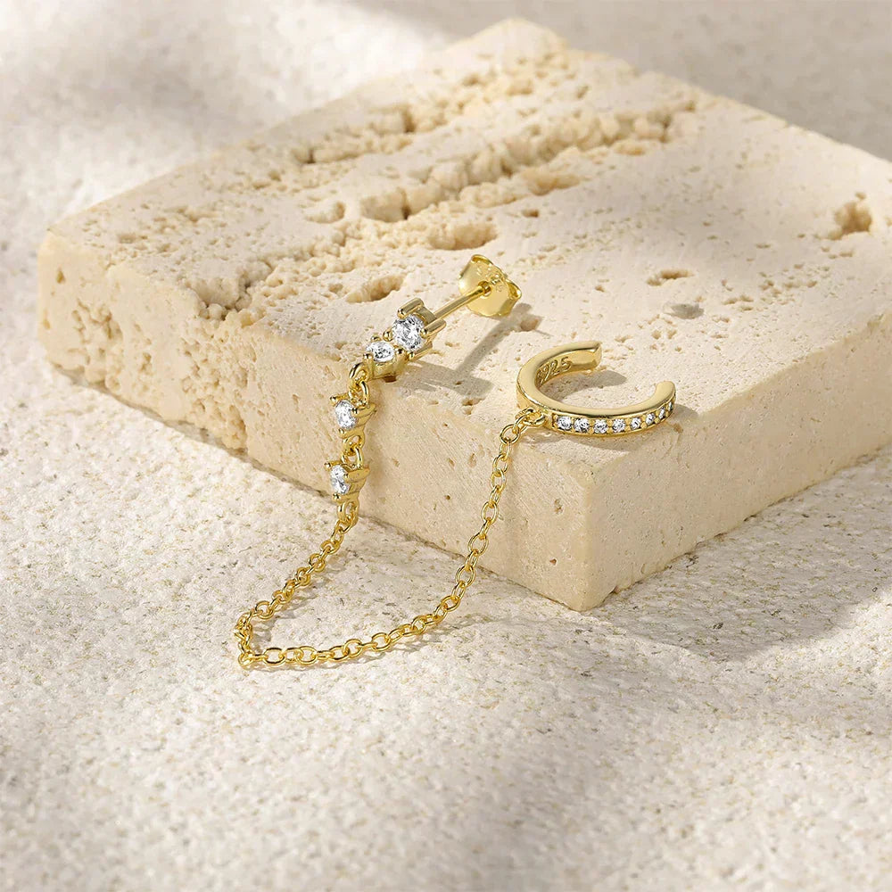 Jani Chain Cuff Oorbel