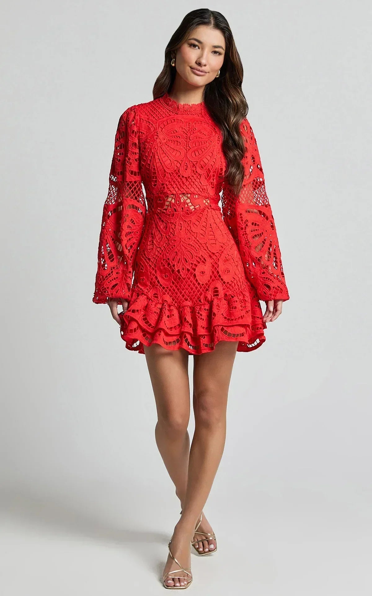 Esme | Elegant Stand Collar Mini Dress
