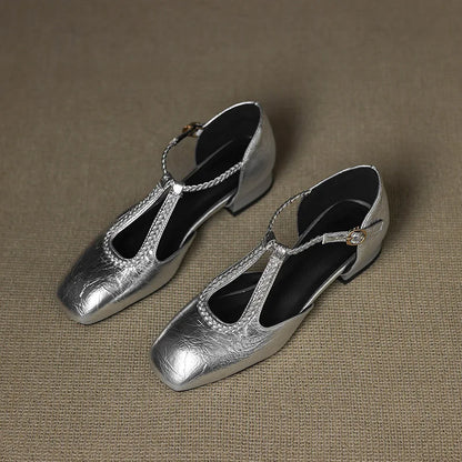 Estelle | Retro Leather Flats