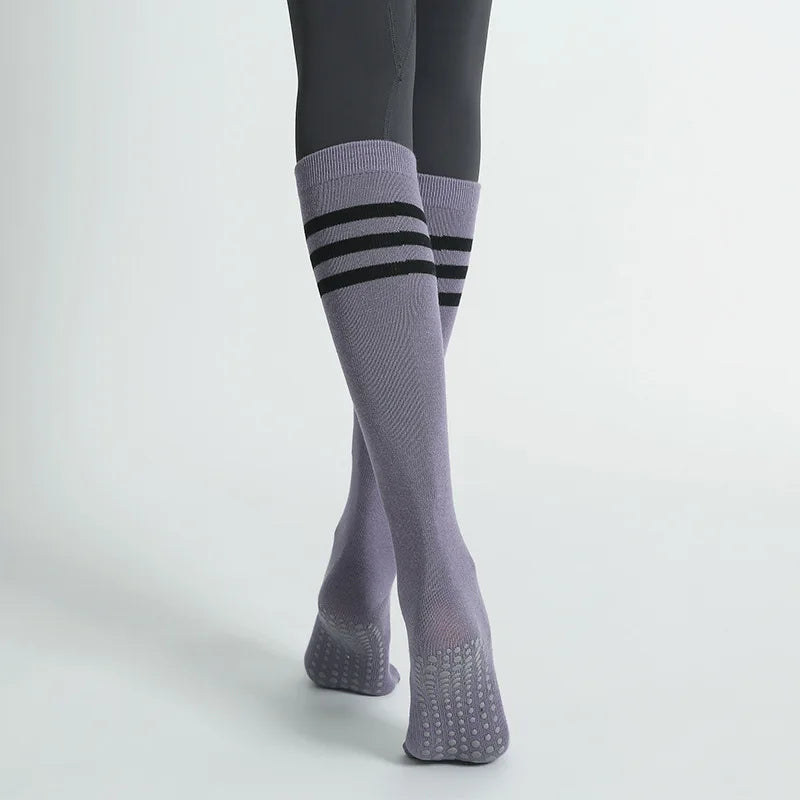 Mid-Tube Women’s Pilates & Yoga Socks Non-Slip Cotton
