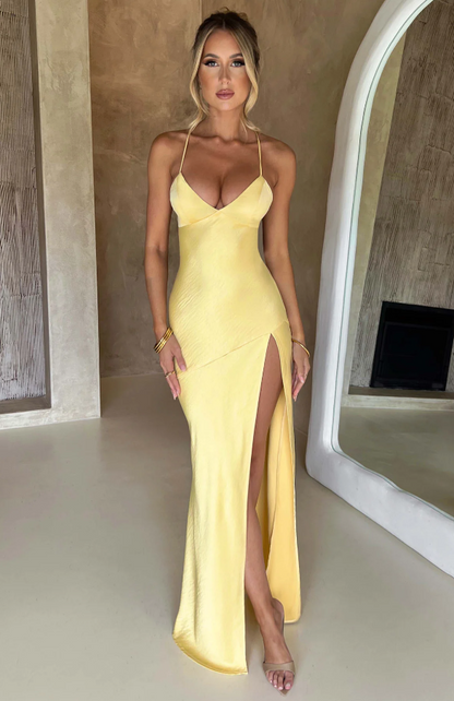 Lilly | Elegant Maxi Dress with Thigh-High Slit
