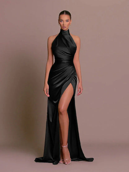 Carla | Elegant High-Slit Evening Dress