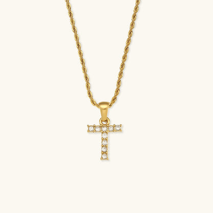 Elaria Letter Initial Diamanten Ketting
