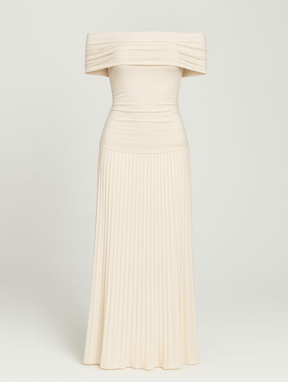Susan | Timeless Elegant Off-Shoulder Maxi Dress