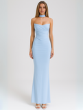 Phyllis | Elegant Strapless Choker Dress