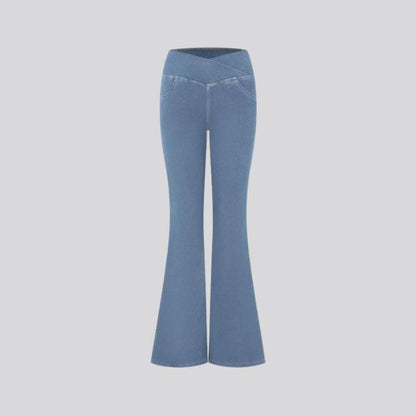 Women's High Waisted Flare Yoga Leggings - Sculpting Stretch