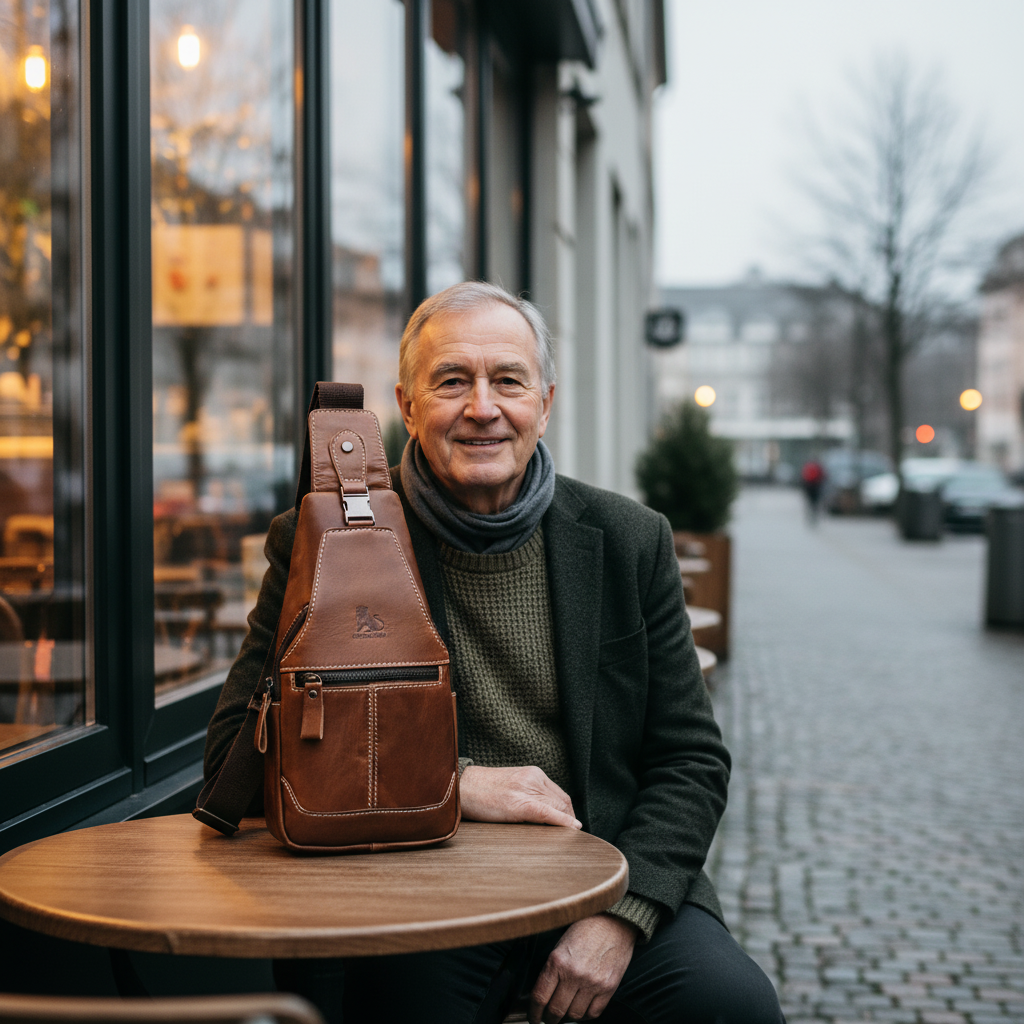 Leon Leather Chest Bag