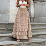 Theresa | Elegant Tulle Midi Skirt for Women