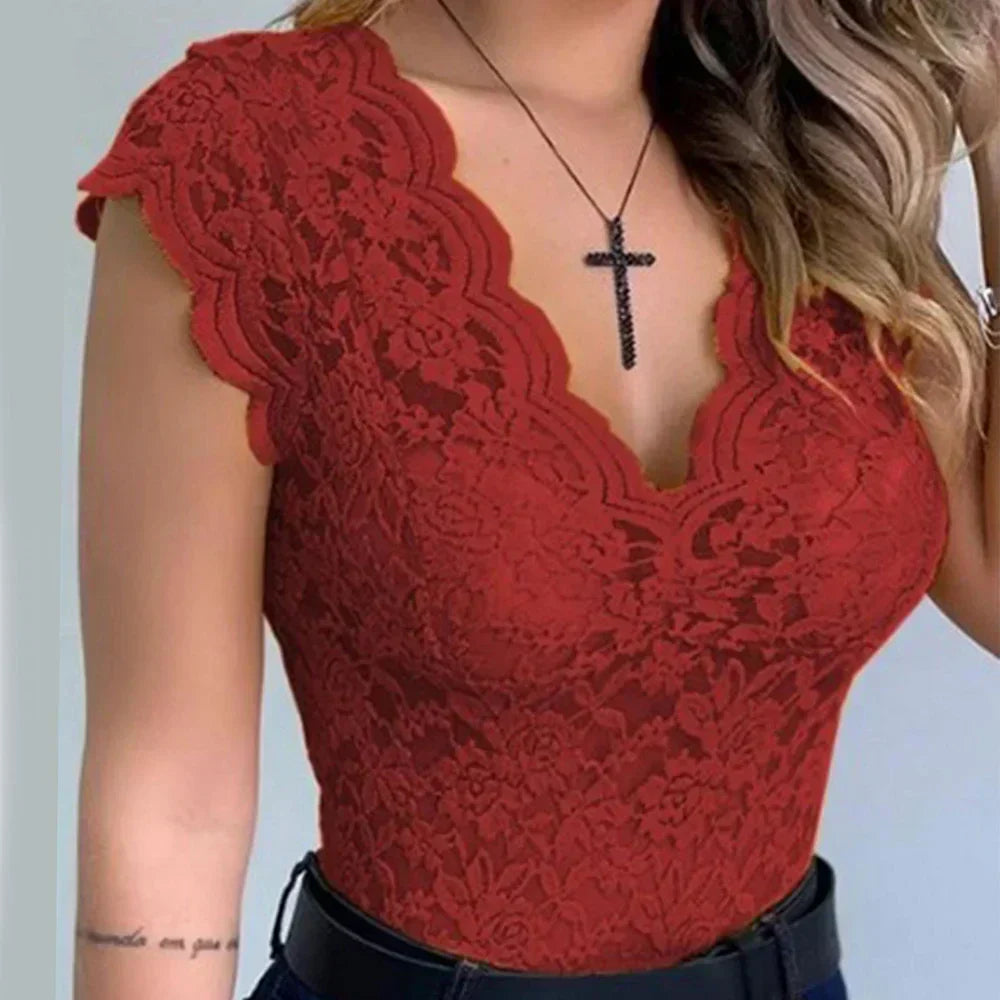 Esme - Elegant Sleeveless Slim Fit Women’s Blouse