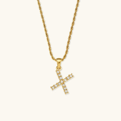 Elaria Letter Initial Diamanten Ketting