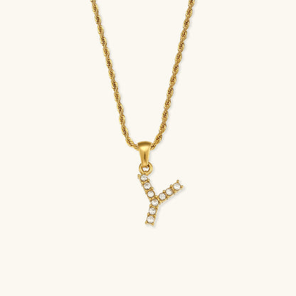 Elaria Letter Initial Diamanten Ketting