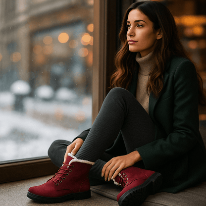Ankle Boots - Warm Insulated Lining - Comfortable Fit - Non-Slip Sole