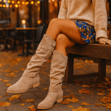 Warm Suede Ankle Boots - Comfortable - Women's Winter Footwear