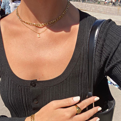 Classic Bogstav Halskæde 18K Guldbelagt