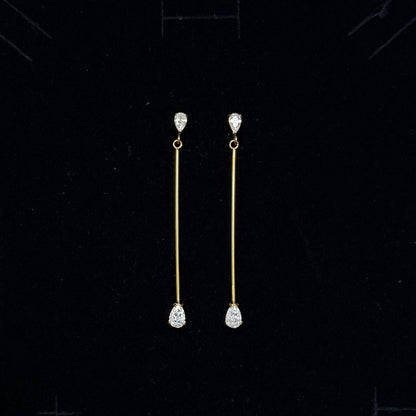 Krystal Teardrop Øreringe 18K Guldbelagt