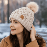 Winter Beanie - Cable Knit - Pom-Pom - Warm