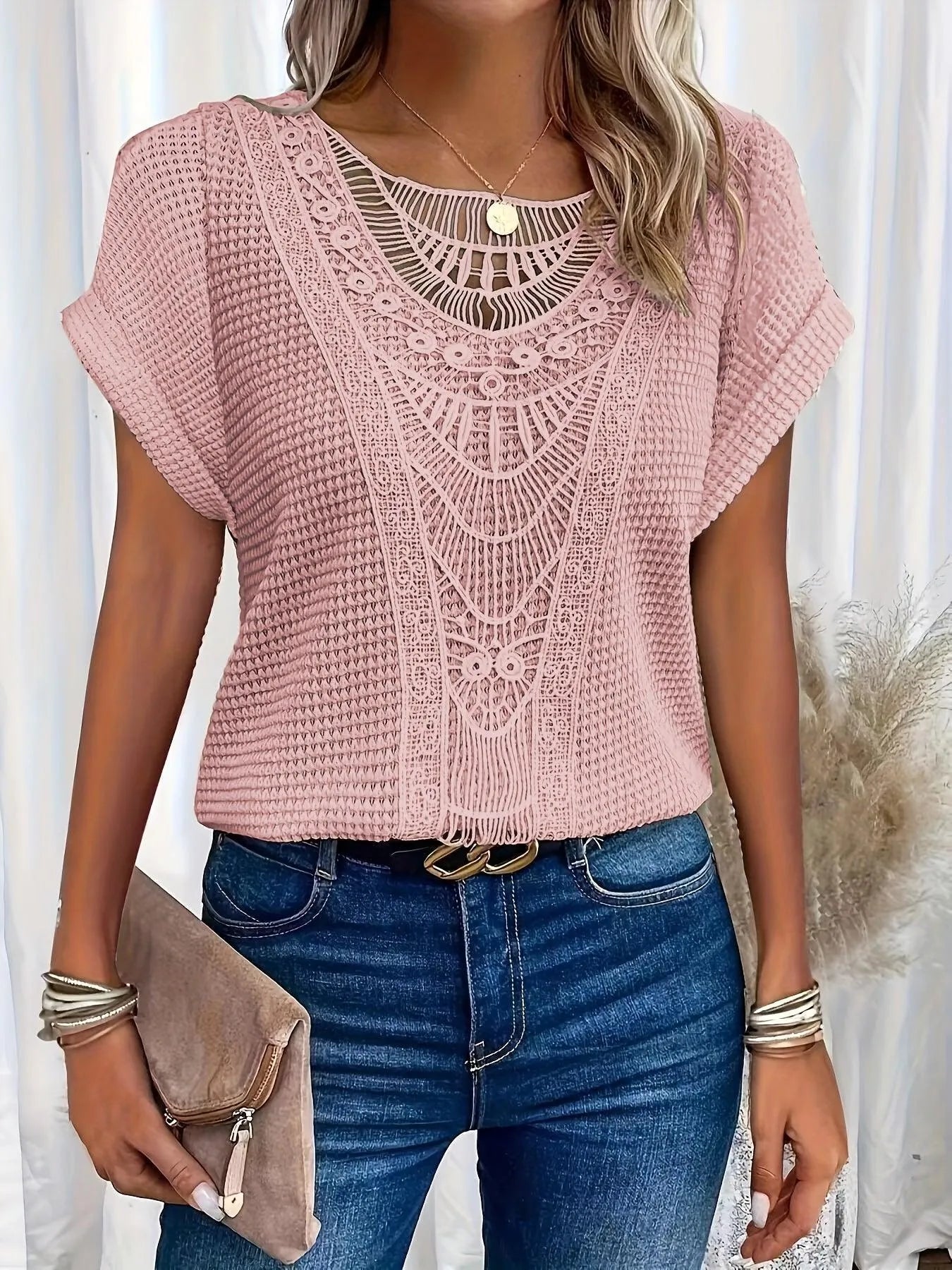 Caitlyn Lace Top – Breathable All-Season Lace Women’s Top