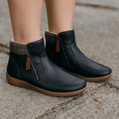 Women's Orthopedic Ankle Boots - Waterproof Leather - Anatomical Support