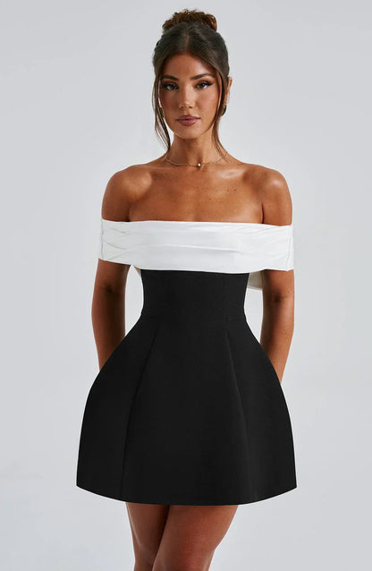 Jessica | Elegant Mini Dress with Modern Bow Detail