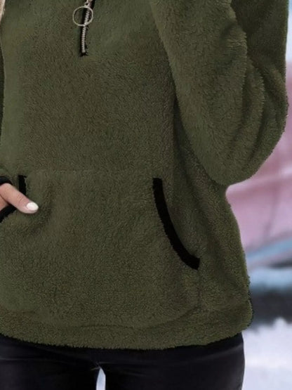 Helen | Women's Half-Zip Fleece Pullover Teddy Jumper