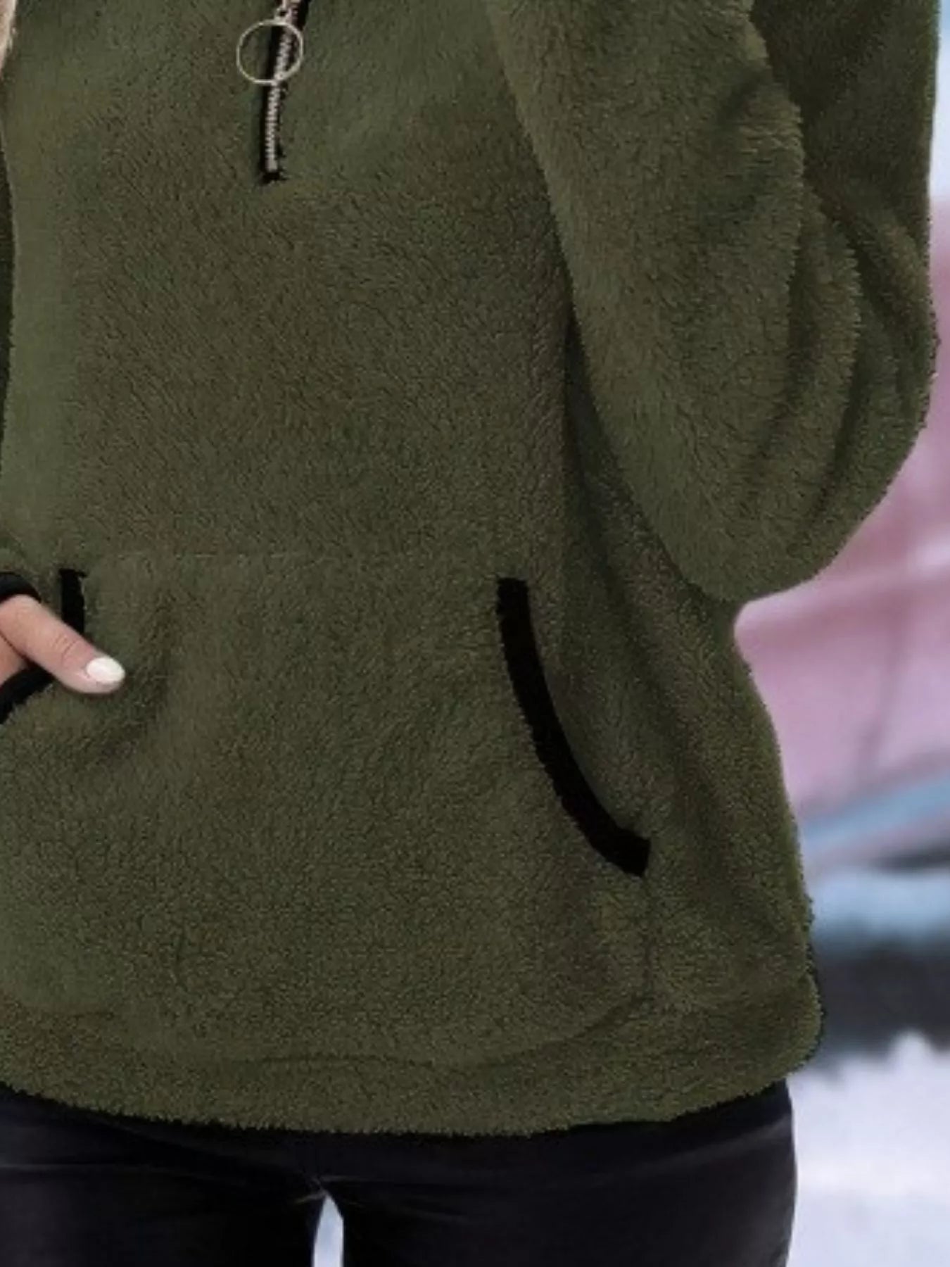 Helen | Women's Half-Zip Fleece Pullover Teddy Jumper