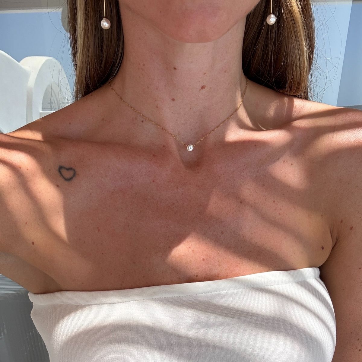 Floating Krystal Halskæde 18K Guldbelagt