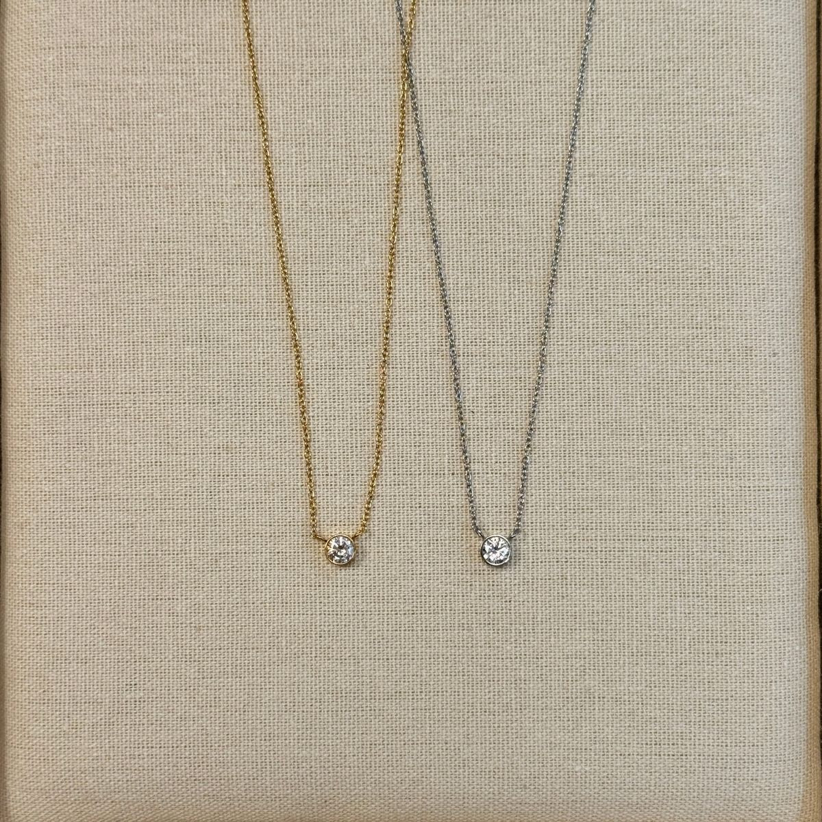 Floating Krystal Halskæde 18K Guldbelagt