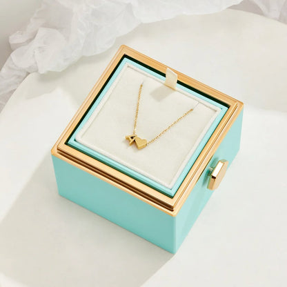 Luna - Gold Heart Letter Necklace