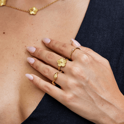 Klaver gouden ring