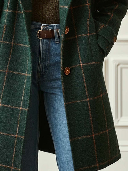 Freya - Classic Checkered Winter Coat