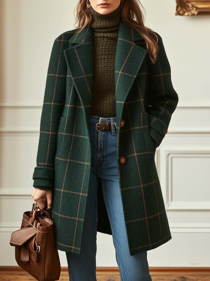 Freya - Classic Checkered Winter Coat