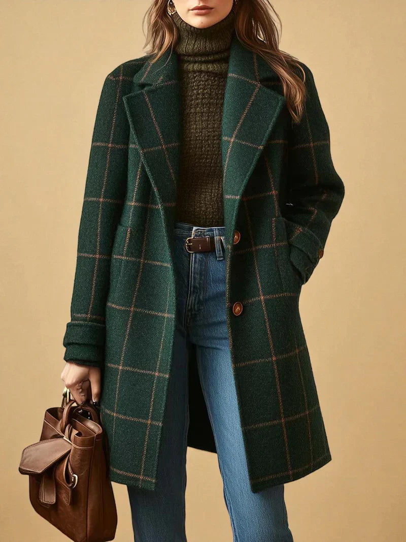 Freya - Classic Checkered Winter Coat