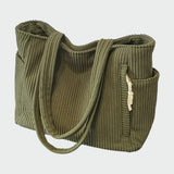 Tilda – Ribbed Tote Bag with Cord Detail