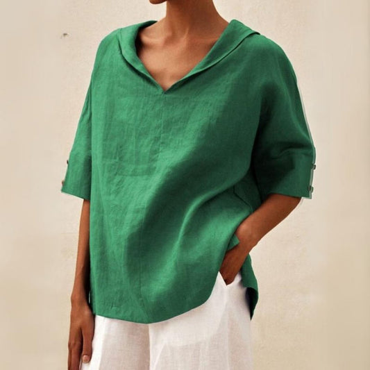 Lena | Women's V-Neck Casual Shirt for Effortless Style