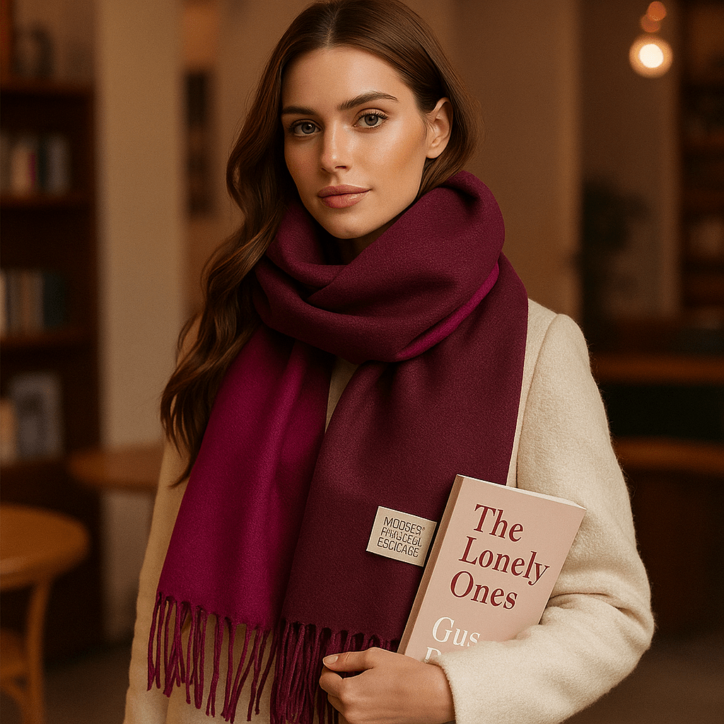Oneka - Winter Cashmere Scarf - Warm - Luxurious - Cozy - Soft
