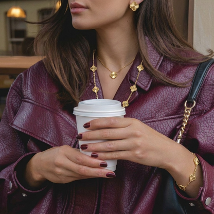 Clover set goud