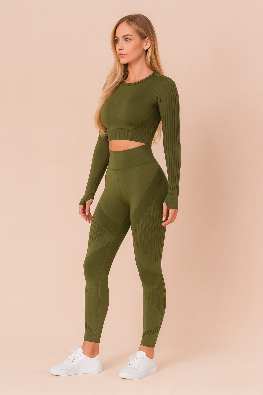 High-Waisted Mesh Sports Leggings for Women