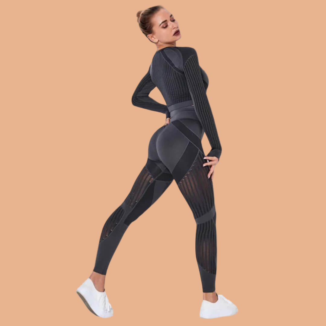 High-Waisted Mesh Sports Leggings for Women